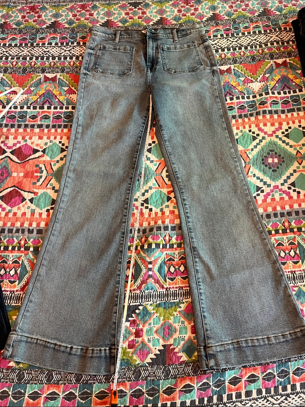 Kensie Light Blue Vintage Luxe Savannah High Rise Flare 8/29